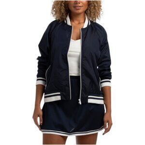 NANETTE LEPORE Ribbed Trim Woven Bomber